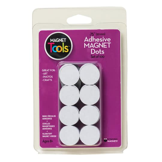 Magnet Dots With Adhesive, 6 Packs